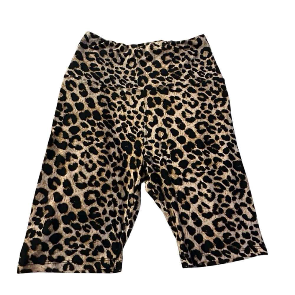 Leopard Print Biker Shorts